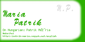 maria patrik business card